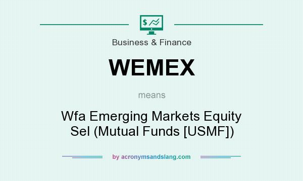 What does WEMEX mean? It stands for Wfa Emerging Markets Equity Sel (Mutual Funds [USMF])