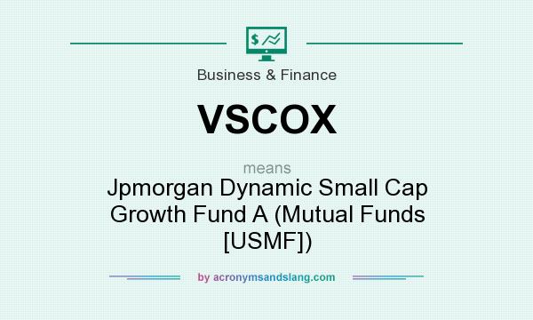 What does VSCOX mean? It stands for Jpmorgan Dynamic Small Cap Growth Fund A (Mutual Funds [USMF])