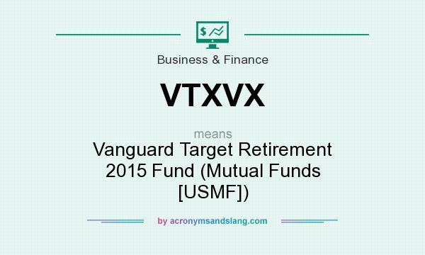 What does VTXVX mean? It stands for Vanguard Target Retirement 2015 Fund (Mutual Funds [USMF])