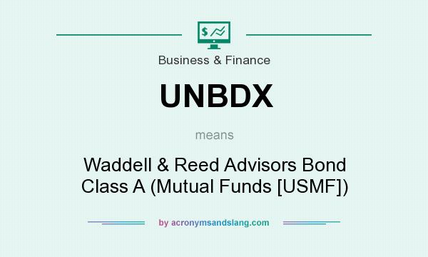 What does UNBDX mean? It stands for Waddell & Reed Advisors Bond Class A (Mutual Funds [USMF])