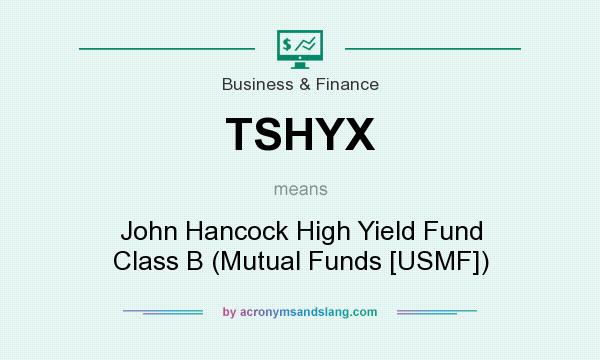 What does TSHYX mean? It stands for John Hancock High Yield Fund Class B (Mutual Funds [USMF])