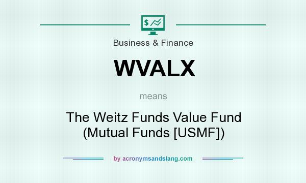 What does WVALX mean? It stands for The Weitz Funds Value Fund (Mutual Funds [USMF])