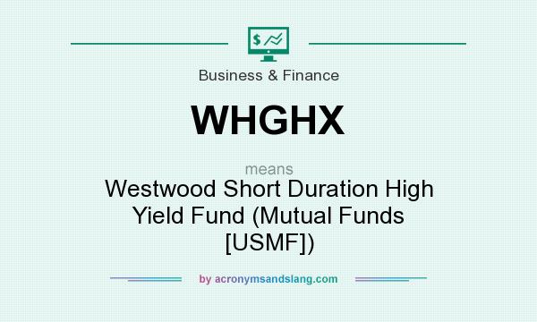 What does WHGHX mean? It stands for Westwood Short Duration High Yield Fund (Mutual Funds [USMF])