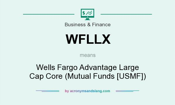 What does WFLLX mean? It stands for Wells Fargo Advantage Large Cap Core (Mutual Funds [USMF])