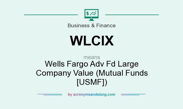 What does WLCIX mean? It stands for Wells Fargo Adv Fd Large Company Value (Mutual Funds [USMF])