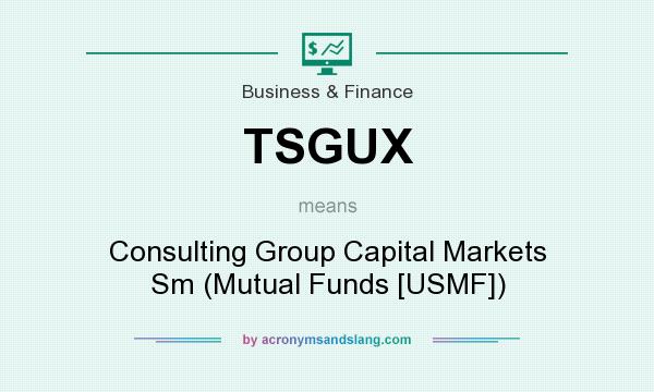 What does TSGUX mean? It stands for Consulting Group Capital Markets Sm (Mutual Funds [USMF])