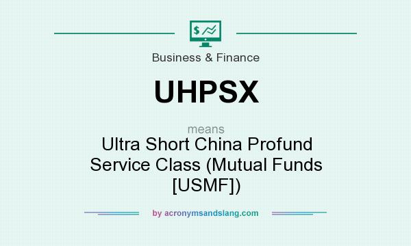 What does UHPSX mean? It stands for Ultra Short China Profund Service Class (Mutual Funds [USMF])