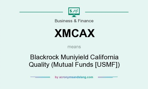 What does XMCAX mean? It stands for Blackrock Muniyield California Quality (Mutual Funds [USMF])