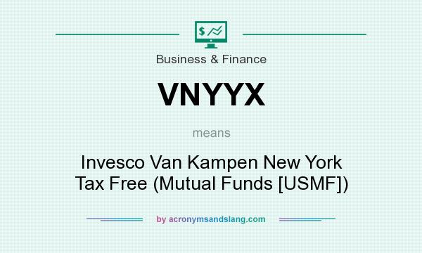 What does VNYYX mean? It stands for Invesco Van Kampen New York Tax Free (Mutual Funds [USMF])