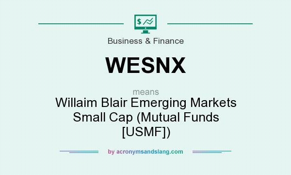 What does WESNX mean? It stands for Willaim Blair Emerging Markets Small Cap (Mutual Funds [USMF])
