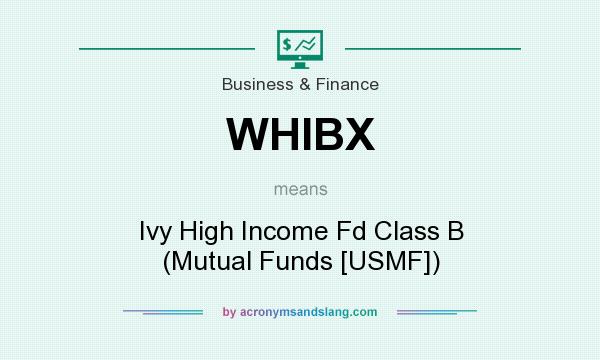 What does WHIBX mean? It stands for Ivy High Income Fd Class B (Mutual Funds [USMF])