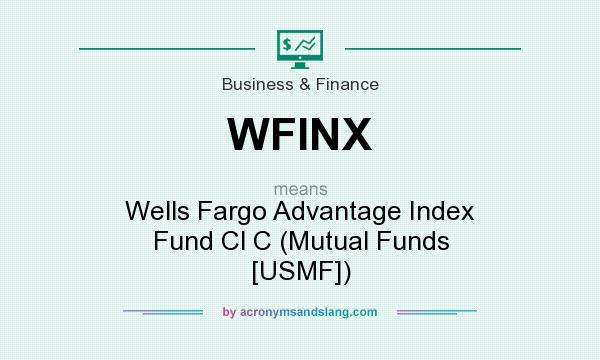 What does WFINX mean? It stands for Wells Fargo Advantage Index Fund Cl C (Mutual Funds [USMF])
