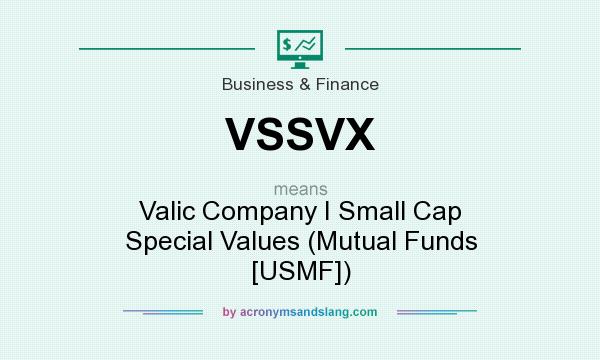 What does VSSVX mean? It stands for Valic Company I Small Cap Special Values (Mutual Funds [USMF])