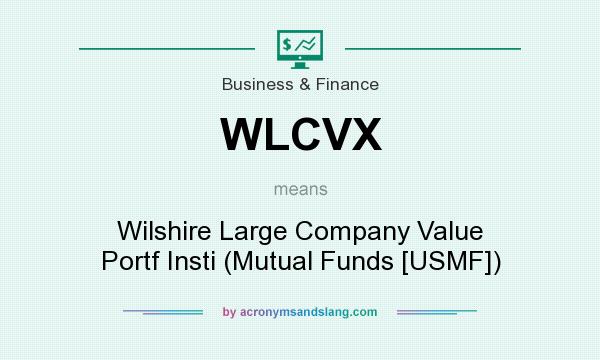 What does WLCVX mean? It stands for Wilshire Large Company Value Portf Insti (Mutual Funds [USMF])