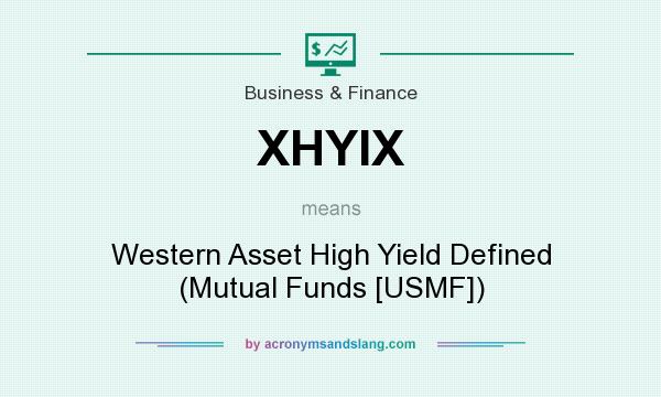 What does XHYIX mean? It stands for Western Asset High Yield Defined (Mutual Funds [USMF])