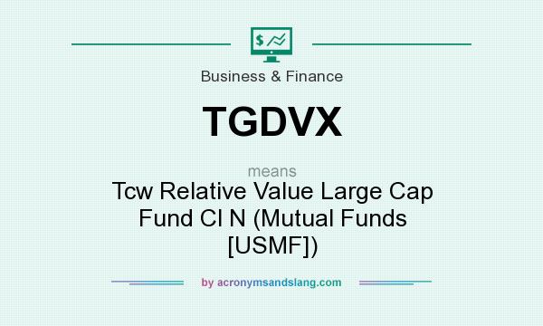 What does TGDVX mean? It stands for Tcw Relative Value Large Cap Fund Cl N (Mutual Funds [USMF])