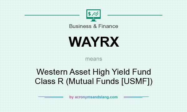 What does WAYRX mean? It stands for Western Asset High Yield Fund Class R (Mutual Funds [USMF])