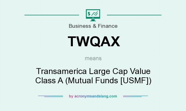 What does TWQAX mean? It stands for Transamerica Large Cap Value Class A (Mutual Funds [USMF])