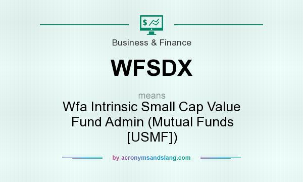 What does WFSDX mean? It stands for Wfa Intrinsic Small Cap Value Fund Admin (Mutual Funds [USMF])