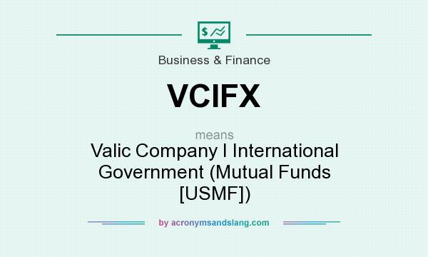 What does VCIFX mean? It stands for Valic Company I International Government (Mutual Funds [USMF])
