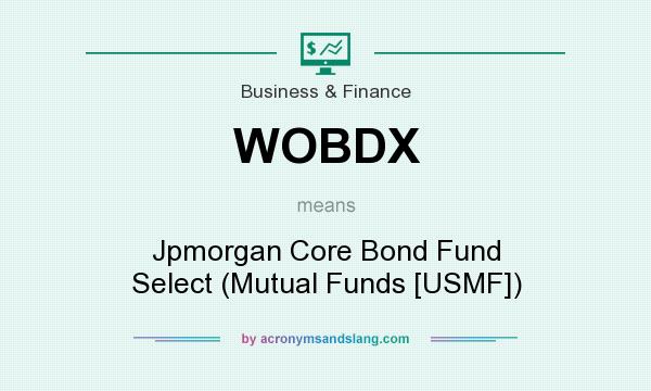 What does WOBDX mean? It stands for Jpmorgan Core Bond Fund Select (Mutual Funds [USMF])