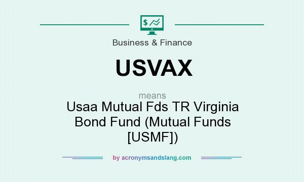 What does USVAX mean? It stands for Usaa Mutual Fds TR Virginia Bond Fund (Mutual Funds [USMF])