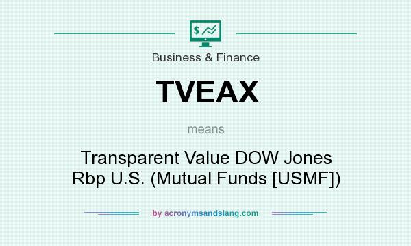 What does TVEAX mean? It stands for Transparent Value DOW Jones Rbp U.S. (Mutual Funds [USMF])