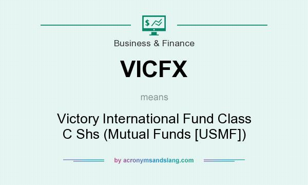 What does VICFX mean? It stands for Victory International Fund Class C Shs (Mutual Funds [USMF])
