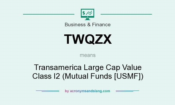 What does TWQZX mean? It stands for Transamerica Large Cap Value Class I2 (Mutual Funds [USMF])