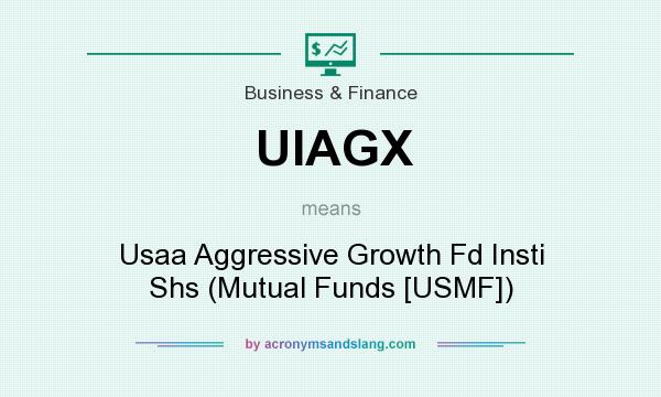 What does UIAGX mean? It stands for Usaa Aggressive Growth Fd Insti Shs (Mutual Funds [USMF])