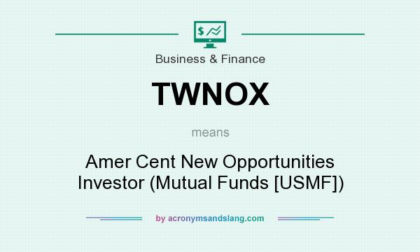 What does TWNOX mean? It stands for Amer Cent New Opportunities Investor (Mutual Funds [USMF])