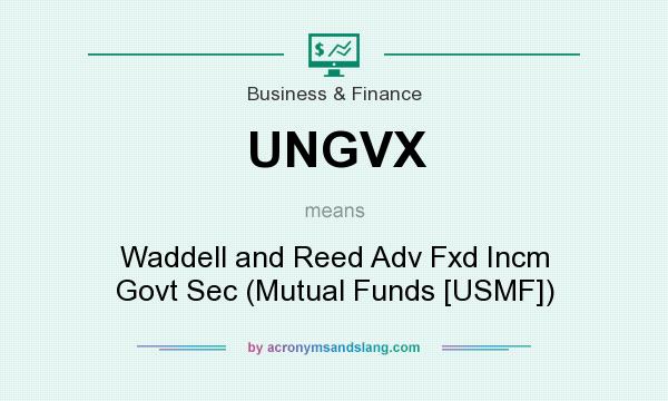 What does UNGVX mean? It stands for Waddell and Reed Adv Fxd Incm Govt Sec (Mutual Funds [USMF])