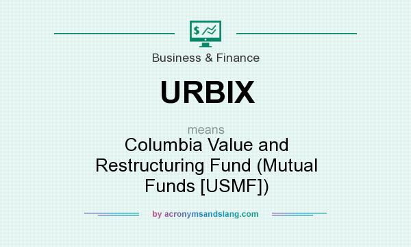 What does URBIX mean? It stands for Columbia Value and Restructuring Fund (Mutual Funds [USMF])