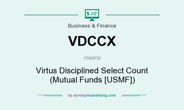 What does VDCCX mean? It stands for Virtus Disciplined Select Count (Mutual Funds [USMF])