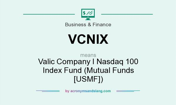 What does VCNIX mean? It stands for Valic Company I Nasdaq 100 Index Fund (Mutual Funds [USMF])