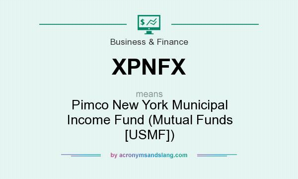 What does XPNFX mean? It stands for Pimco New York Municipal Income Fund (Mutual Funds [USMF])
