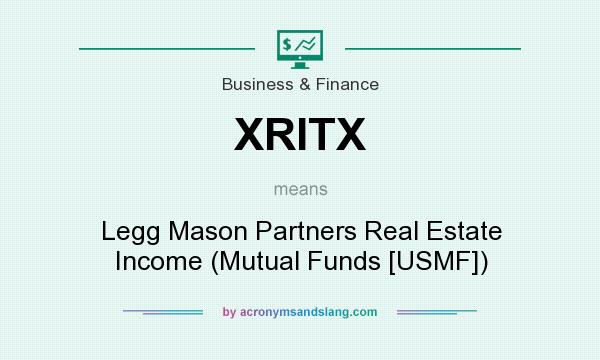 What does XRITX mean? It stands for Legg Mason Partners Real Estate Income (Mutual Funds [USMF])