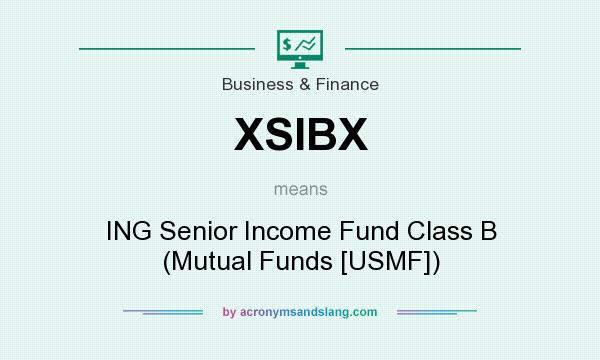 What does XSIBX mean? It stands for ING Senior Income Fund Class B (Mutual Funds [USMF])