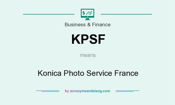 What does KPSF mean? It stands for Konica Photo Service France