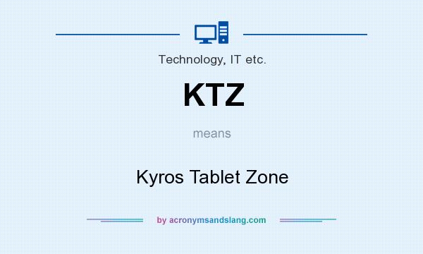 What does KTZ mean? It stands for Kyros Tablet Zone
