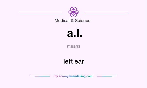 What does a.l. mean? It stands for left ear