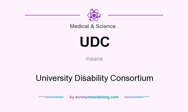 What does UDC mean? It stands for University Disability Consortium