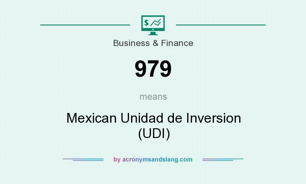 What does 979 mean? It stands for Mexican Unidad de Inversion (UDI)
