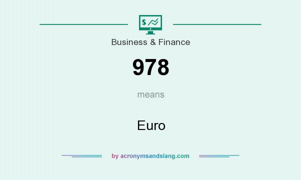 What does 978 mean? It stands for Euro
