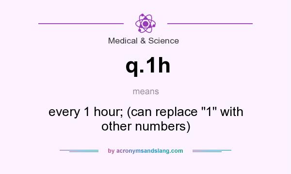 What does q.1h mean? It stands for every 1 hour; (can replace 1 with other numbers)