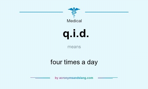 What does q.i.d. mean? It stands for four times a day