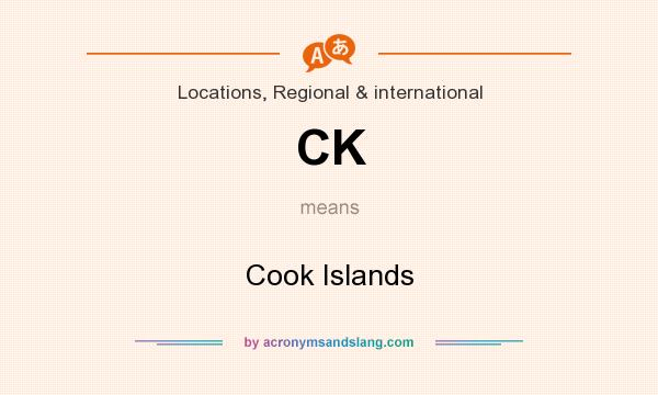 What does CK mean? It stands for Cook Islands