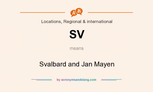 What does SV mean? It stands for Svalbard and Jan Mayen