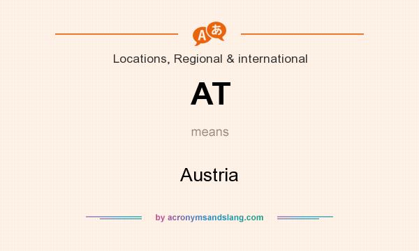 What does AT mean? It stands for Austria