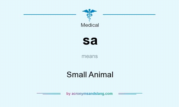 What does sa mean? It stands for Small Animal